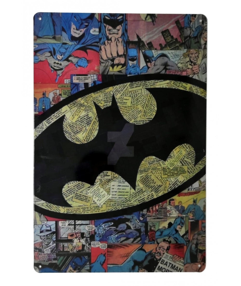 Placa metálica retro decorativa vintage Batman logo