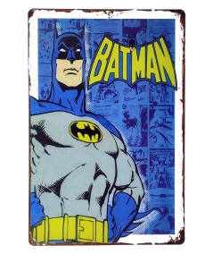 Placa metálica retro decorativa vintage Batman