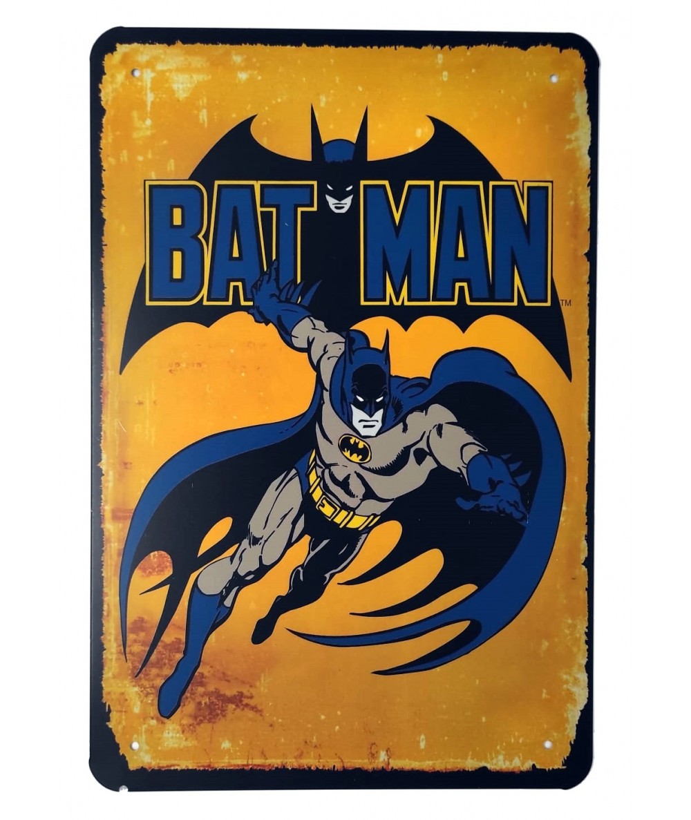 Placa metálica retro decorativa vintage Batman vuela