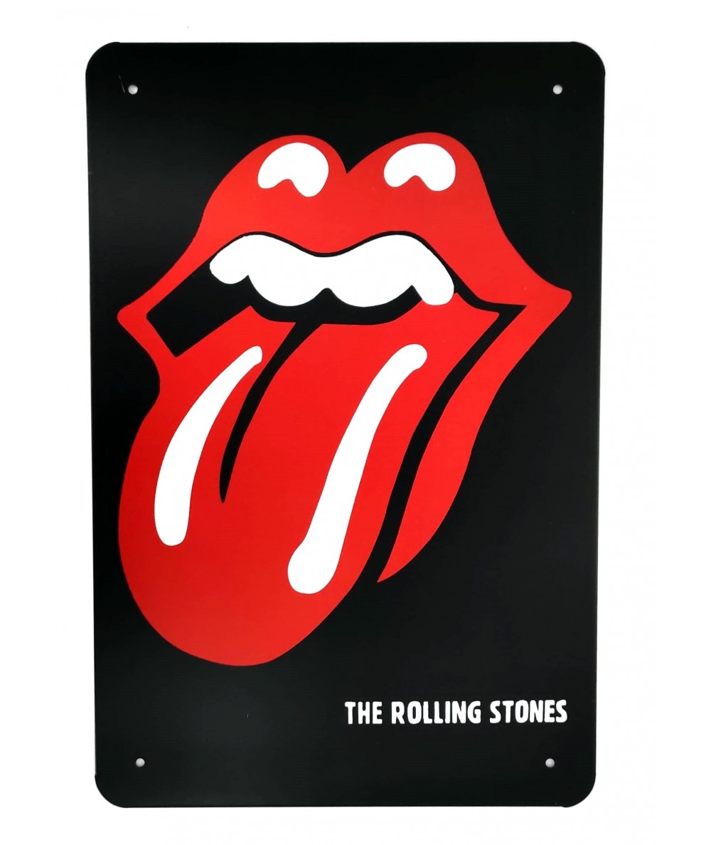 Placa metálica retro decorativa vintage The Rolling Stones